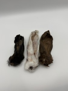 Rabbit ear dog treat, unpackaged