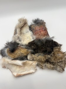 Rabbit hide chew, unpackaged